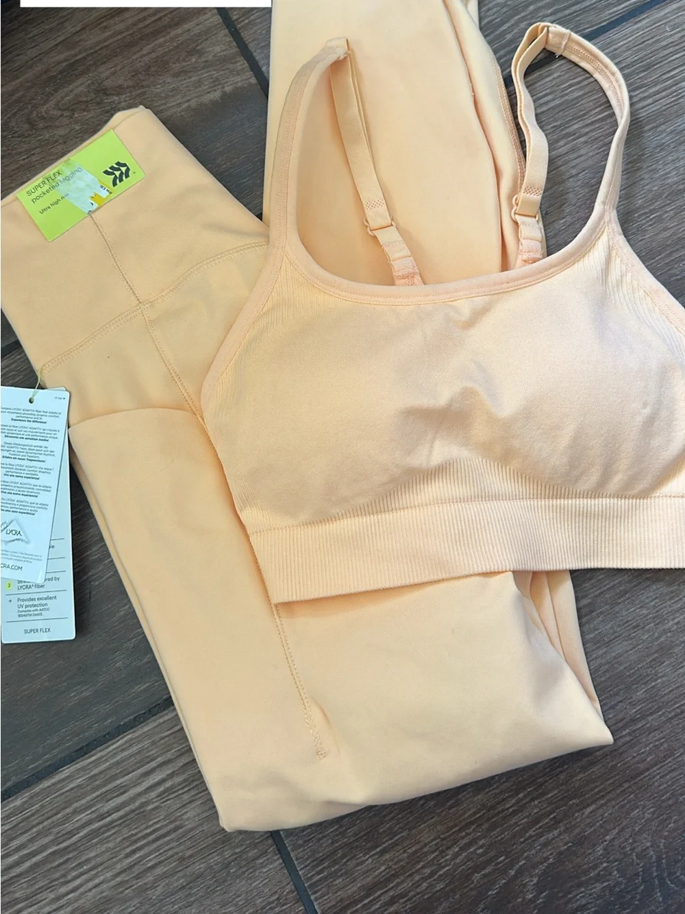 all in motion Peach Seamless Bralette & Leggings Set